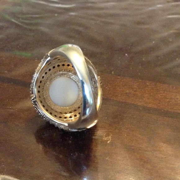 NATURAL WHITE OPAL TOPAZ RING - Picture 5 of 5