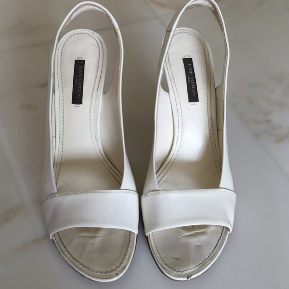 Louis Vuitton White high heel sandals
