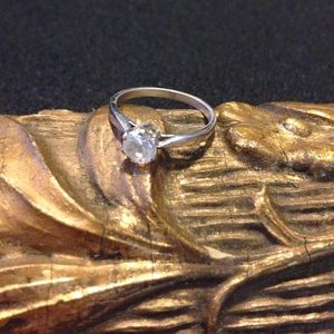 Sterling CZ engagement ring