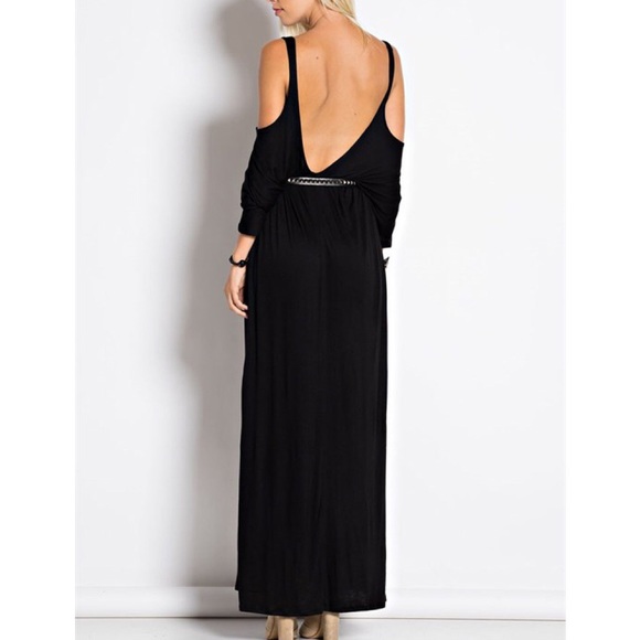 X "Embrace" Cold Shoulder Maxi Dress - Picture 3 of 4