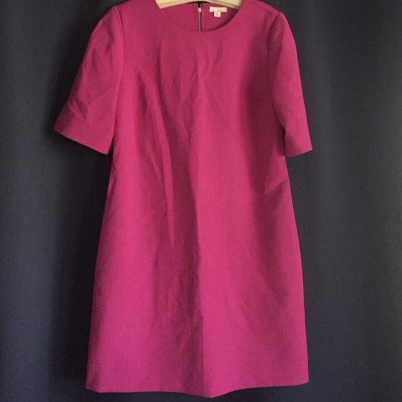 Gap fuchsia short sleeved shift dress