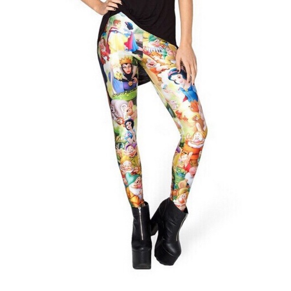 Snow White Digital Print Spandex Leggings New