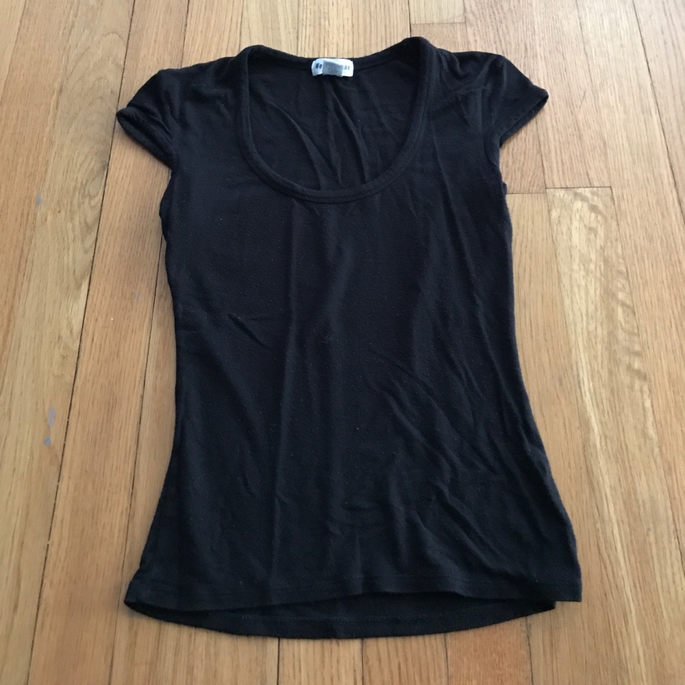 Weathervane Black Scoop Neck Size S
