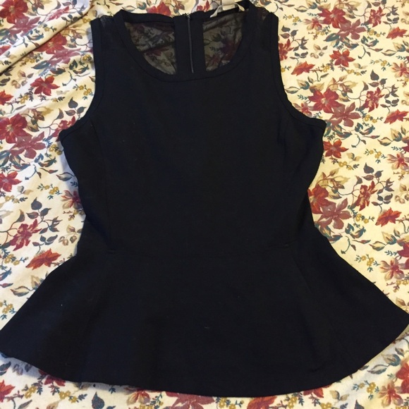 Banana Republic peplum tank with mesh back