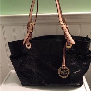 Michael kors black suede bag.. Like new