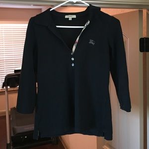 Burberry 3/4 sleeve polo