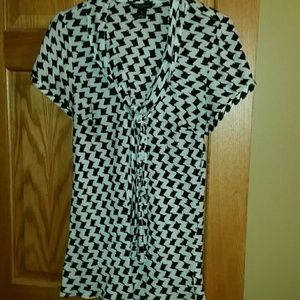 White House Black Market Hounds tooth Blouse