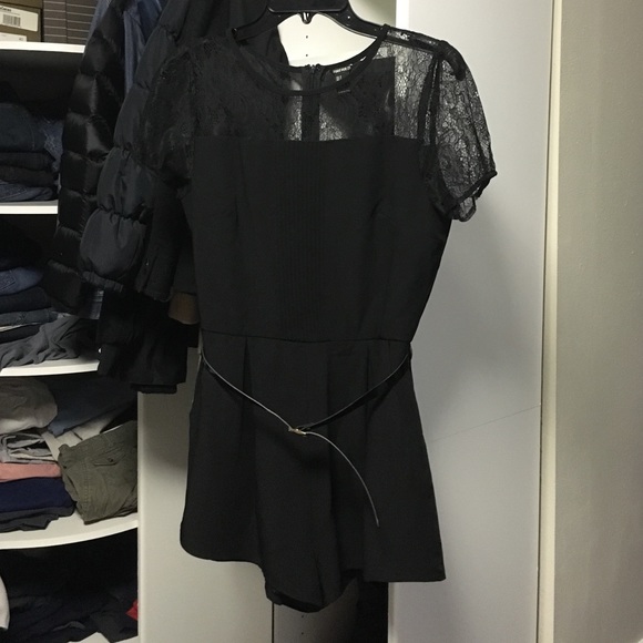 Sexy, all black lace romper