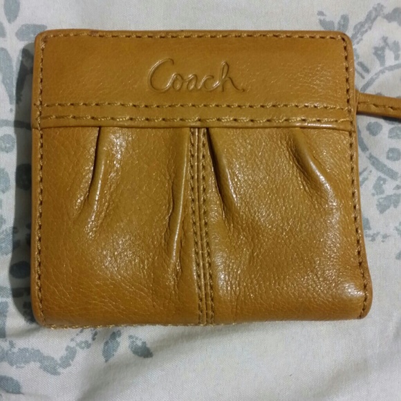 Genuine Coach mini  Mustard wallet..