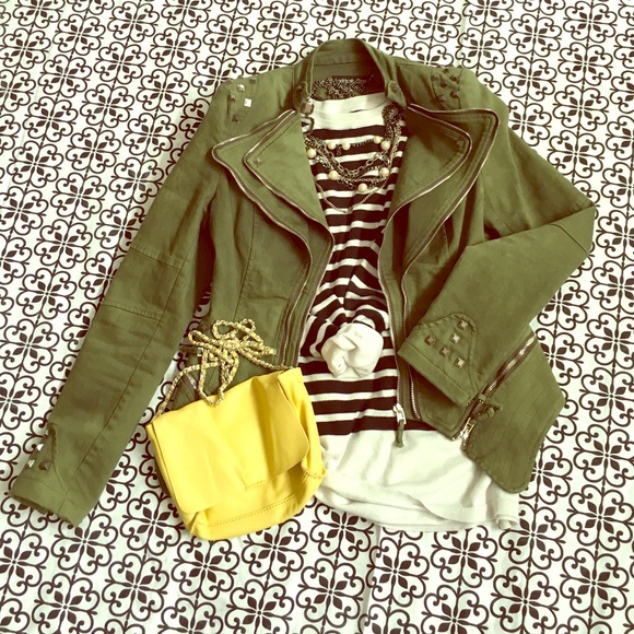 MOTO JACKET military green