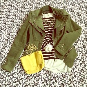 MOTO JACKET military green
