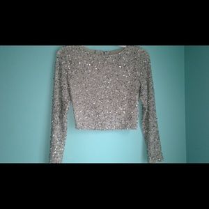 Alice & Olivia sequined top