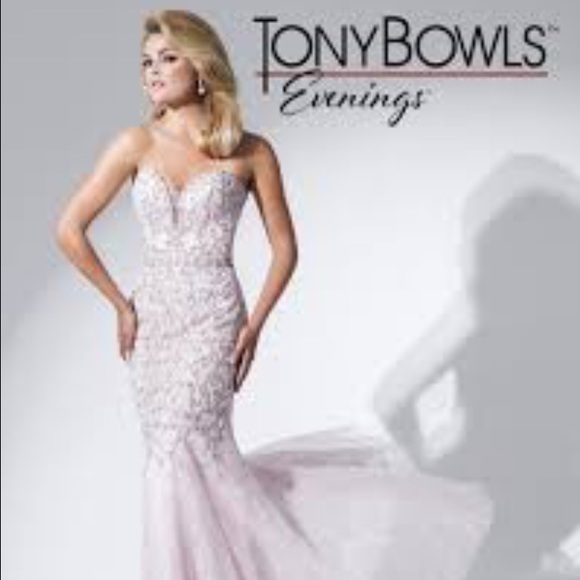 Stunning beaded Tony Bowls Dress