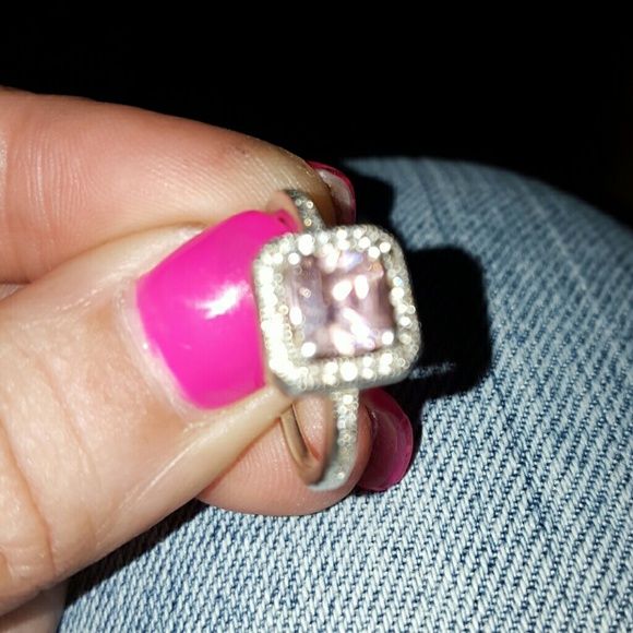 Sterling Silver Pink Cubic Zirconia