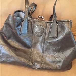 Coach patent leather bag