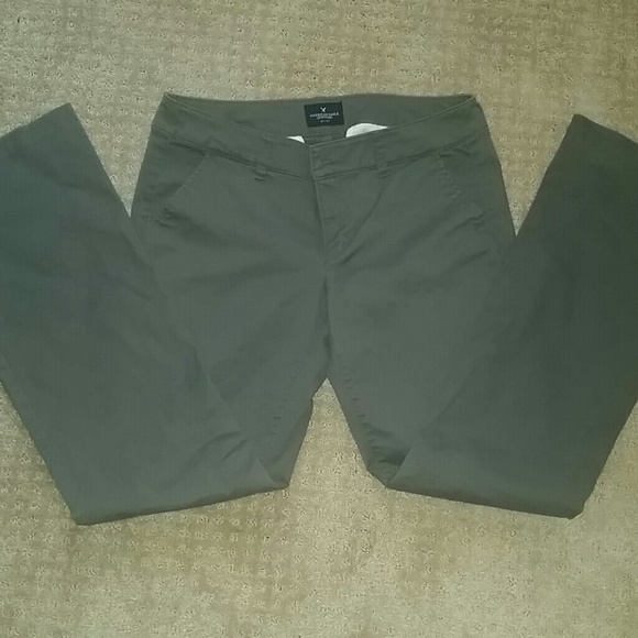 American Eagle gray kick boot pants