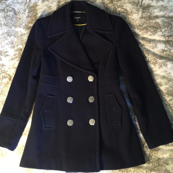 Navy DKNY Pea Coat