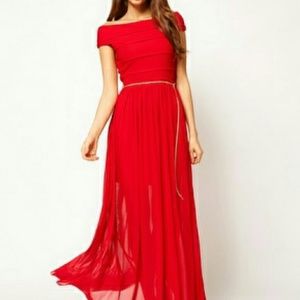 ASOS Rare Maxi Dress with Bandage Skirt and Chain