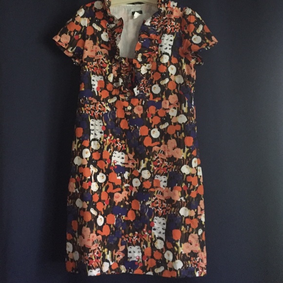 J. Crew floral print silk dress