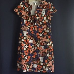 J. Crew floral print silk dress