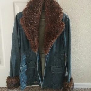 DKNY Jean/ Fur jacket