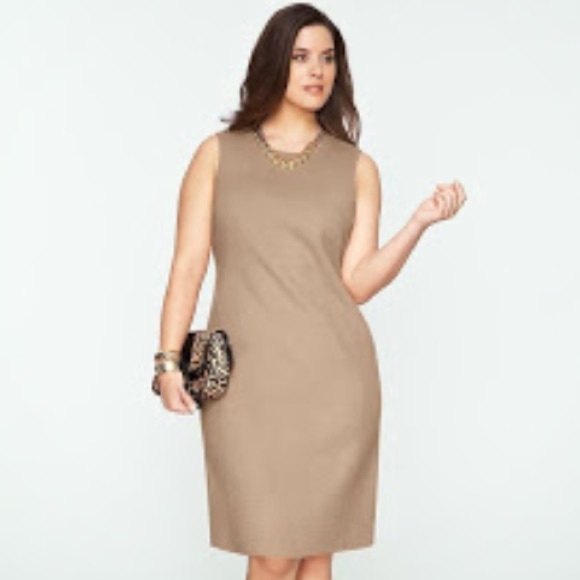 tan sheath dress