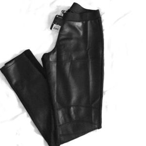 Black leather pants/leggings