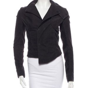 Helmut Lang Women's Rider Jacket Black Cord (Sz S) Helmut Lang Women's Rider Jacket Black Cord (Sz S)