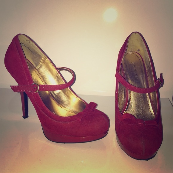 Red Velcro heels