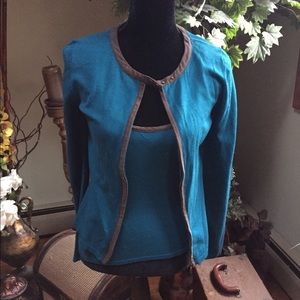 Top and cardigan combo