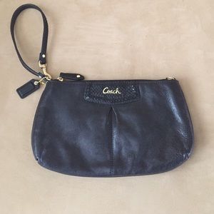 Coach black wristlet