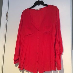 Red Button Down Shirt