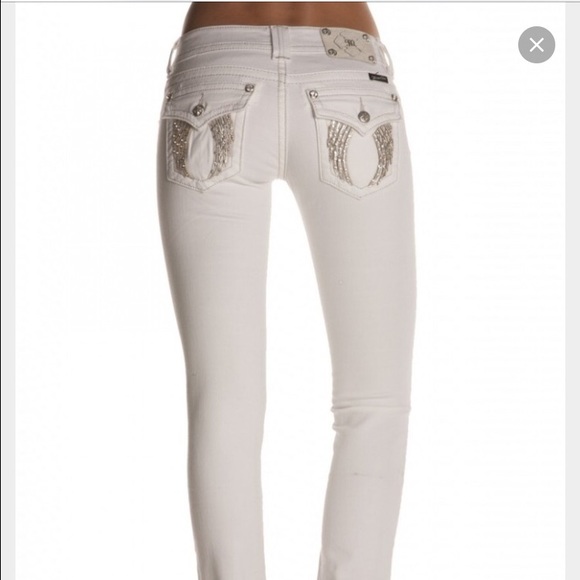 White skinny miss me jeans