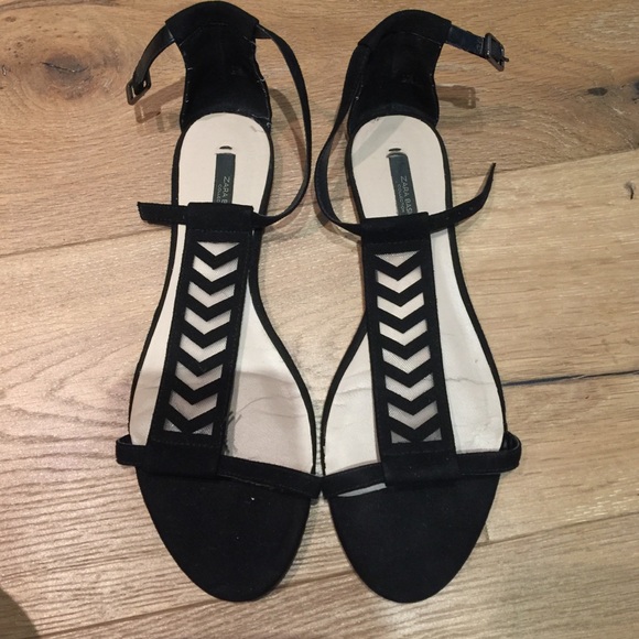 Zara black strappy sandals. Sz. 39