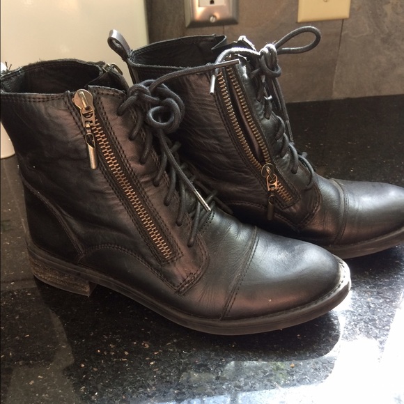 Lucky Brand Nadia black combat boots 6 - Picture 3 of 4