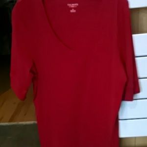 Talbots cotton elbow sleeve top