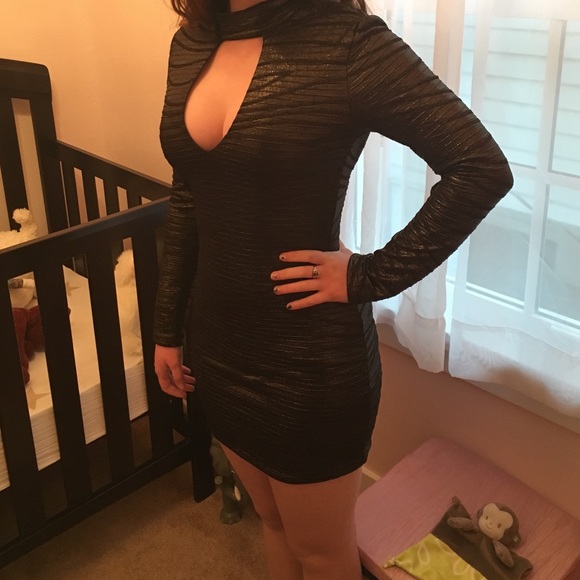 Gold and black party dress
