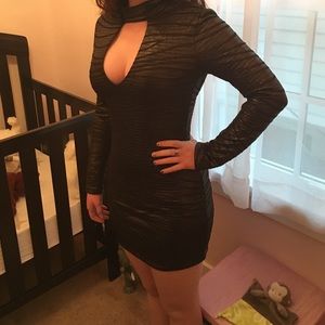 Gold and black party dress