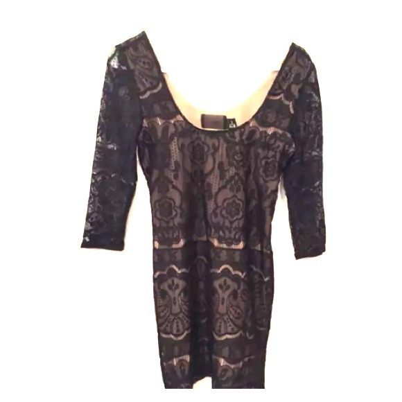 Black lace h&m mini dress