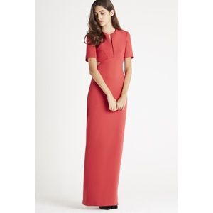 BCBG red open back dress