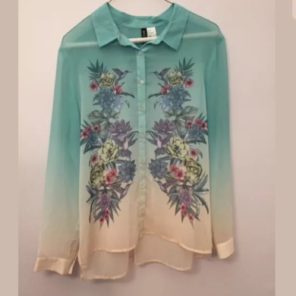 Floral chiffon blouse