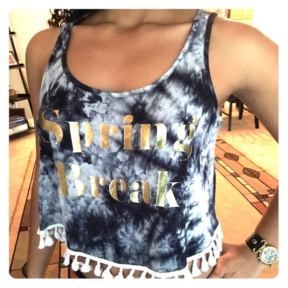 Tye dye logo crop top.