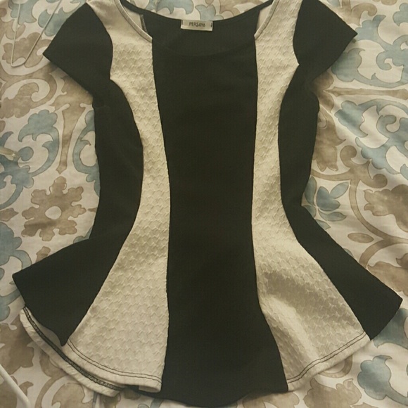 Shirt black and white