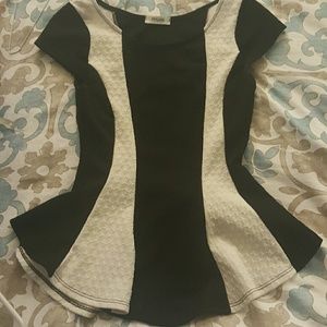 Shirt black and white