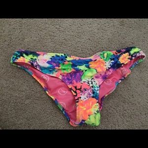 PINK Cheeky Floral Bikini Bottoms S