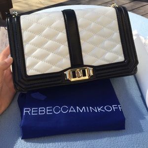 Rebecca Minkoff Love Crossbody Black/White