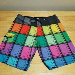 Hurley multi color men's board shorts
