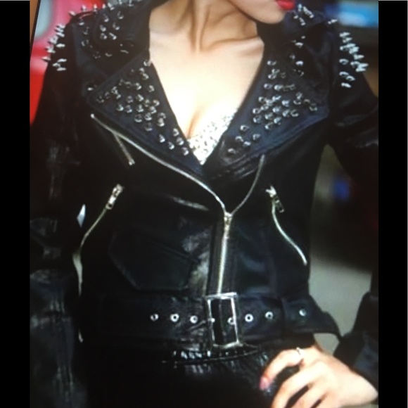 SOLD jacket with stud embellishing around neck. - Picture 5 of 6