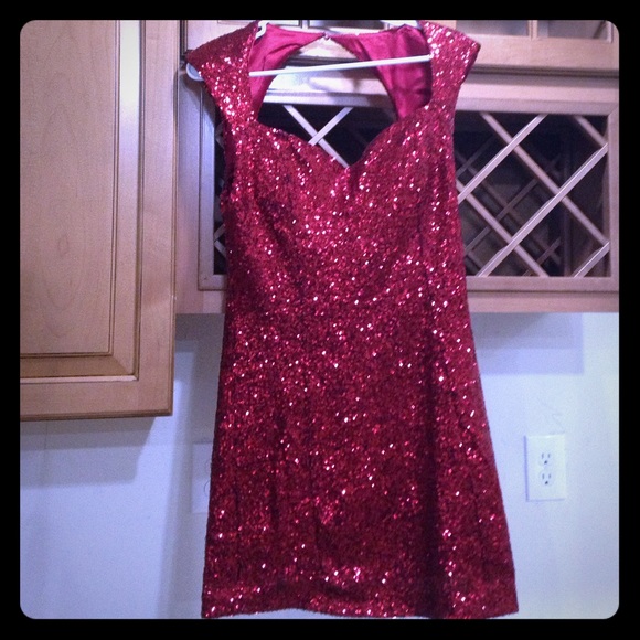 Red Sparkly Dress great for holidays