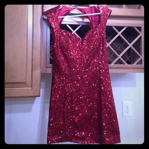 Red Sparkly Dress great for holidays